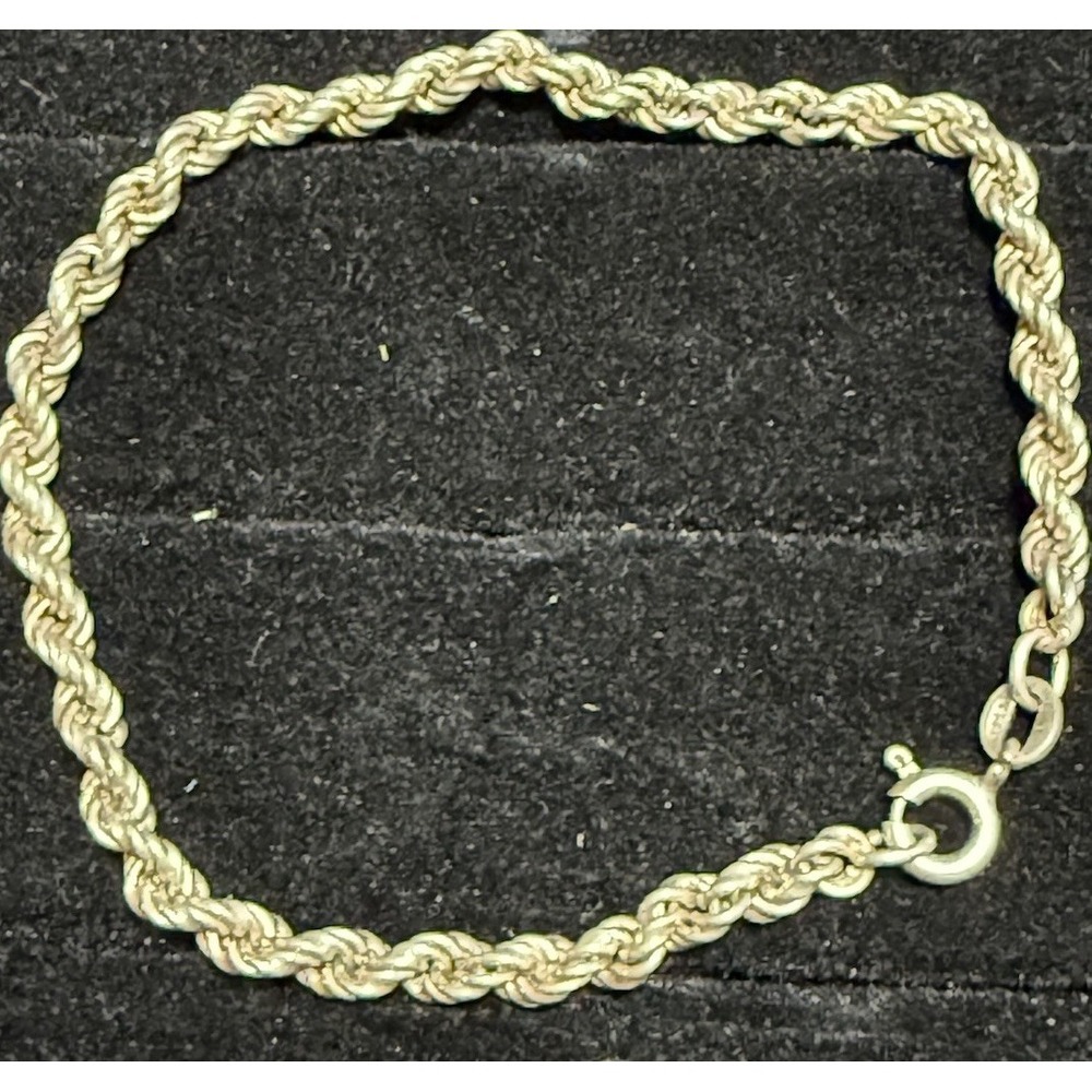 Sterling Silver Rope Twist Fine Jewelry Bracelet Stamped 925 Jewelry 7"